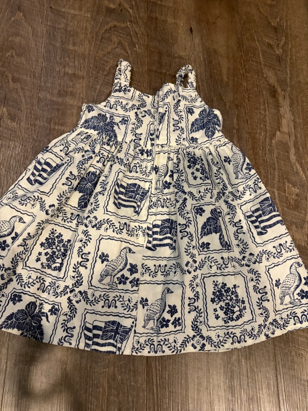 REYN SPOONER- Navy and Cream Printed Sundress size 2T - Picture 4 of 4